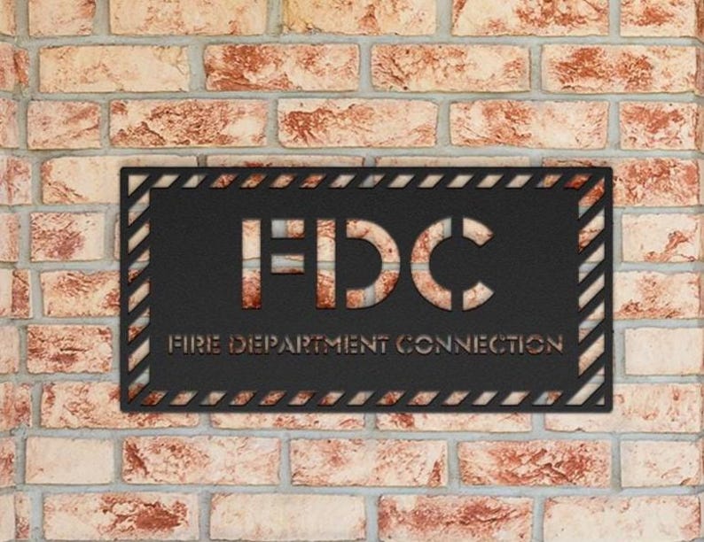 FDC Sign Metal Sign • Fire Signage, Fire Department Connection Sign ...