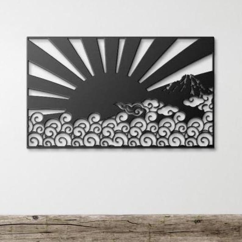 Elevate Your Dorm Décor: This Season’s Must-Have Metal Wall Art 3 Japanese Wall Art, The Great Wave of Kanagawa Metal Wall Decor, Japan Art Decor, Hokusai Katsushika Art, Japanese Living Room Gift