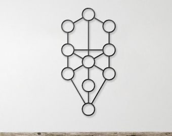 Kabbalah Tree of Life Metal Wall Art: Sacred Geometry Wall Art , Sacred Geometry Symbols Decor, Sacred Geometry Patterns & Shapes
