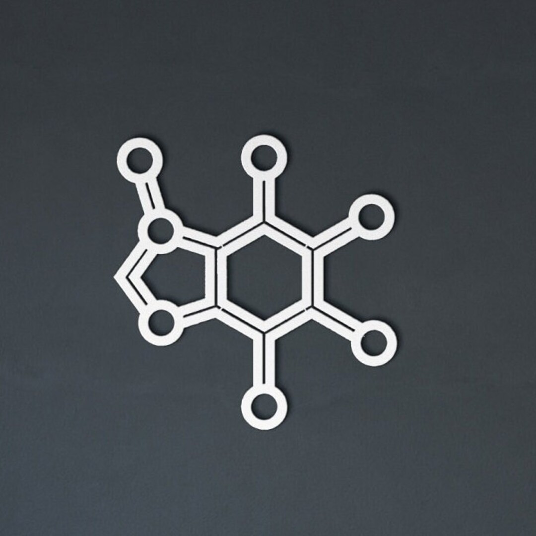 Coffee Caffeine Molecule Metal Wall Art - Etsy