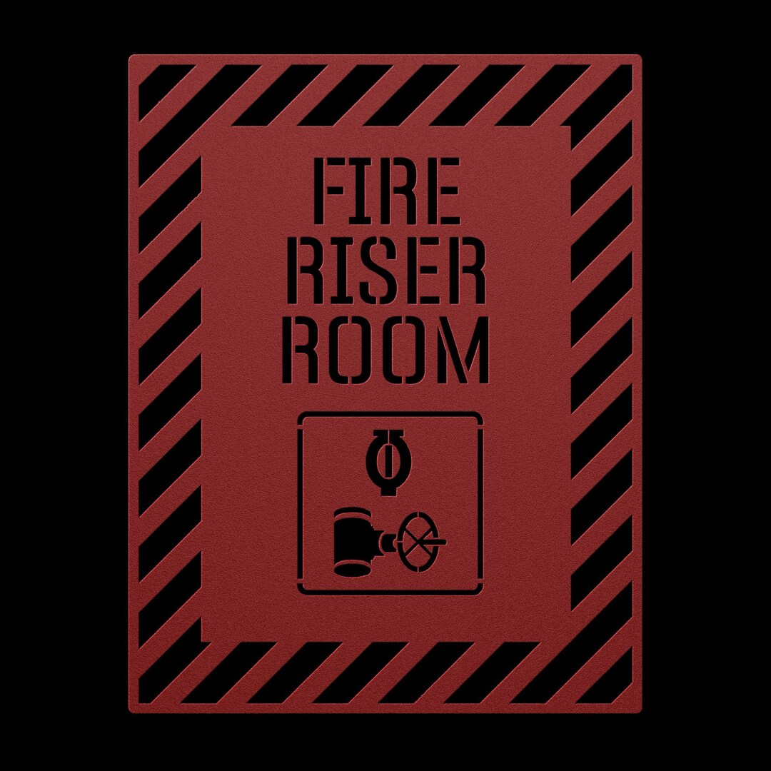Metal Fire Riser Room Sign • Fire Signage FDC Signage, FDC Signs, Metal ...