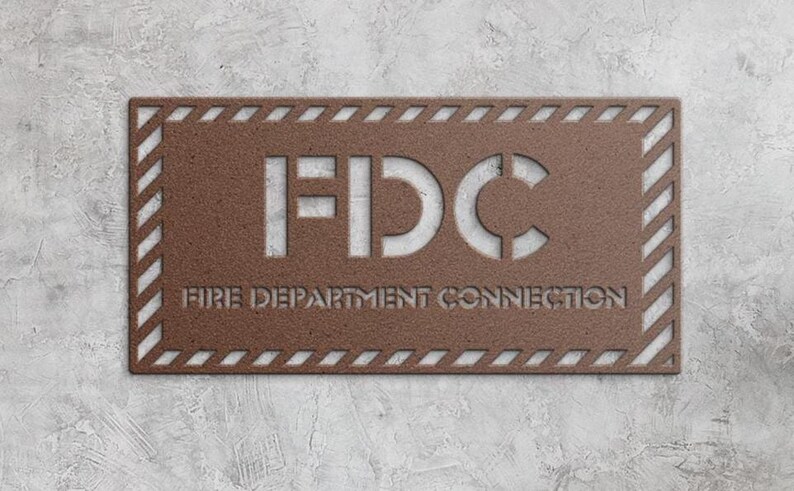 Fire Department Connection Metal Sign, FDC Sign, • Fire Signage FDC ...