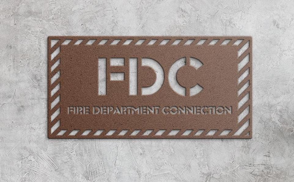 FDC Sign Metal Sign • Fire Signage, Fire Department Connection Sign ...