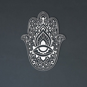 Hamsa Metal Wall Art, Hamsa Hand Wall Decor, Boho Wall Art, Hand of Fatima Decor, Evil Eye Wall Art, Metal Hamsa Hand, Hamsa Wall Decor