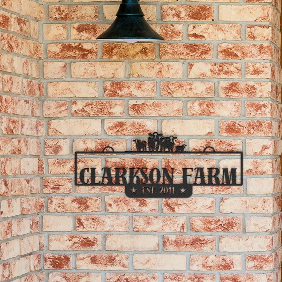 Custom Metal Farm Sign: Personalized Ranch Gate Entrance - Etsy