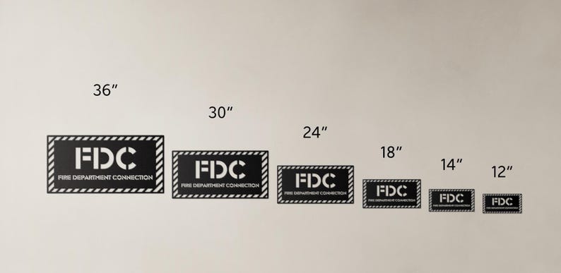 FDC Sign Metal Sign • Fire Signage, Fire Department Connection Sign ...