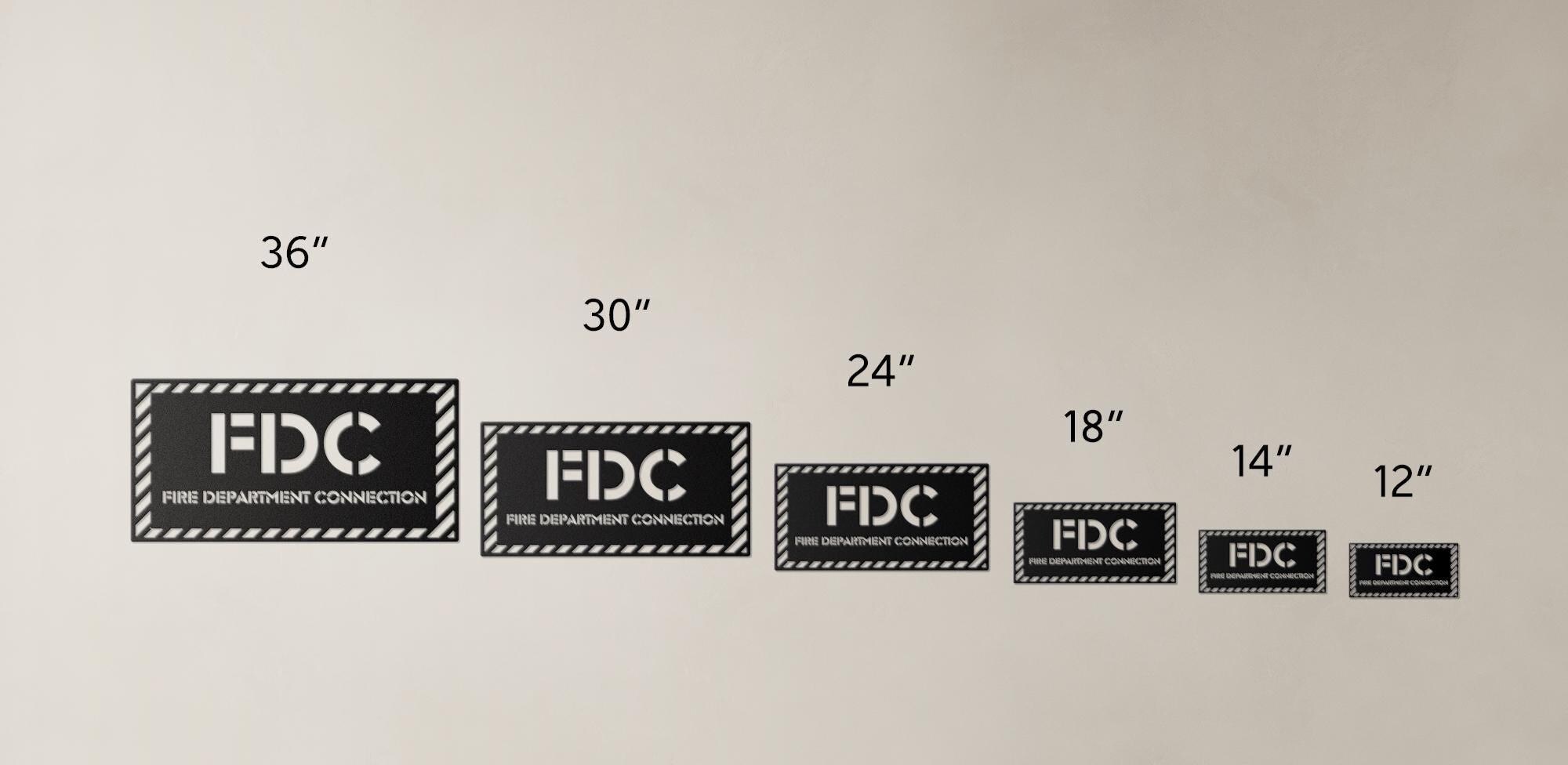 Fire Department Connection Metal Sign, FDC Sign, • Fire Signage FDC ...