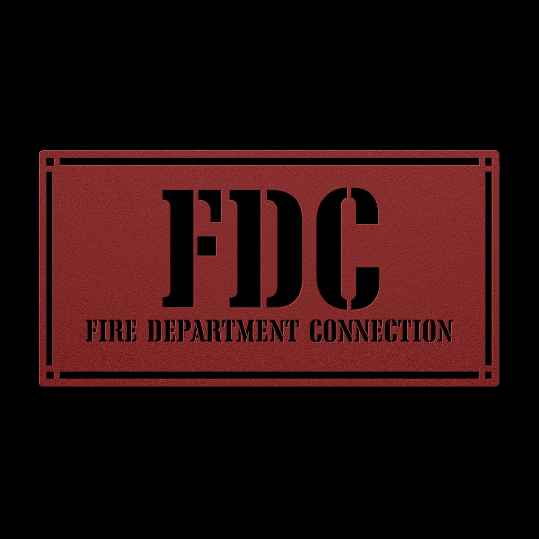 Fire Signage • Metal FDC Sign, Fire Department Connection Metal Sign ...