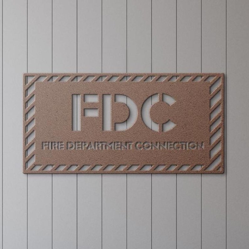 FDC Sign Metal Sign • Fire Signage, Fire Department Connection Sign ...