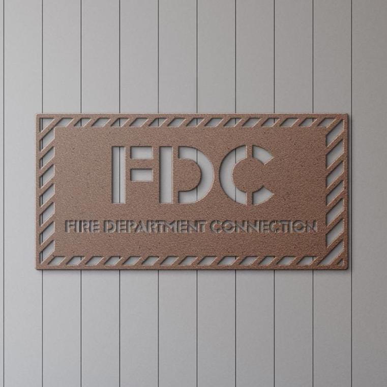 Fire Department Connection Metal Sign, FDC Sign, • Fire Signage FDC ...