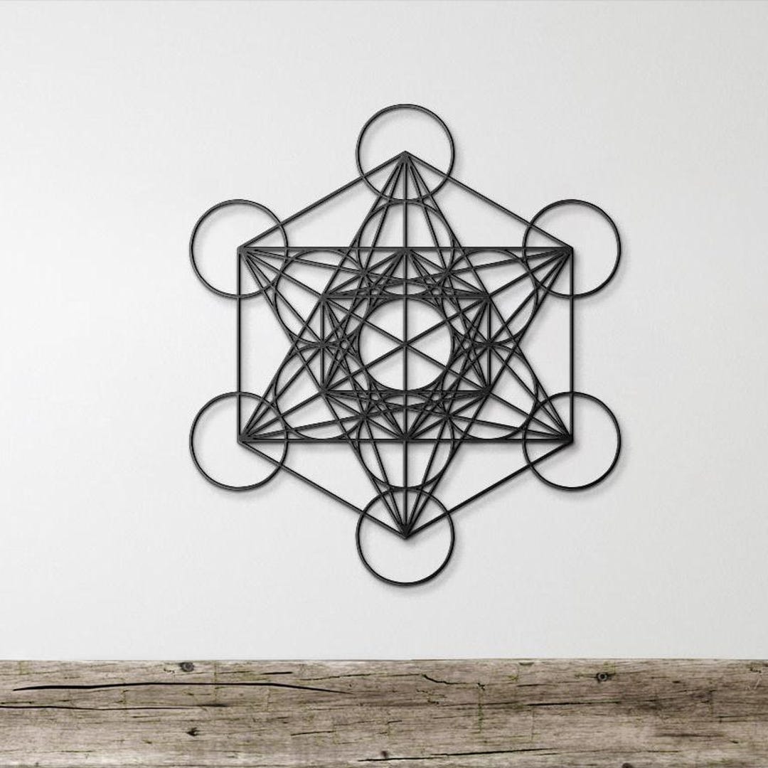 Metatron's Cube Metal Wall Art: Modern Spiritual Geometry Decor - Etsy