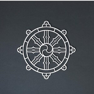 Wheel of Dharma Metal Wall Art, Dharmachakra, Chakra Buddhist Gift Dharma Wheel of Law, Buddhism Wheel  Hinduism Jainism Buddha Yoga Art