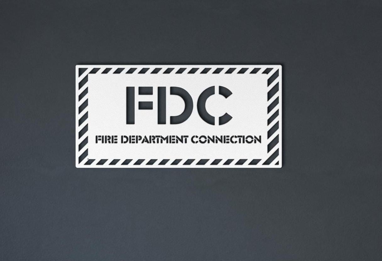 FDC Sign Metal Sign • Fire Signage, Fire Department Connection Sign ...