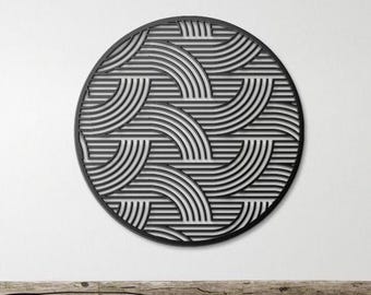 Seigaiha Metal Wall Art: Japanese Wave Pattern Decor, Asian Art,  Japanese Art, Art Collections, Wall Sculpture, Wall Hanging decor