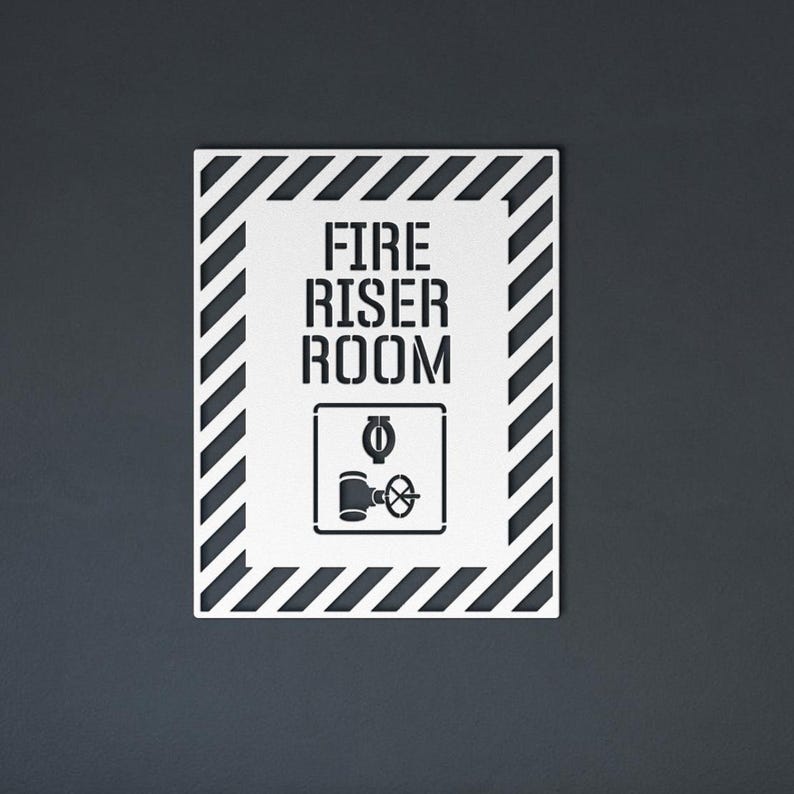 Metal Fire Riser Room Sign • Fire Signage FDC Signage, FDC Signs, Metal ...