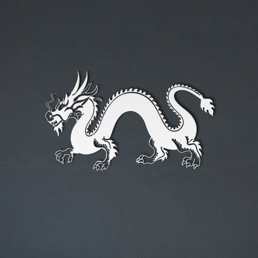 Asian Dragon Metal Wall Art Asian Wall Decor Metal Japan Etsy