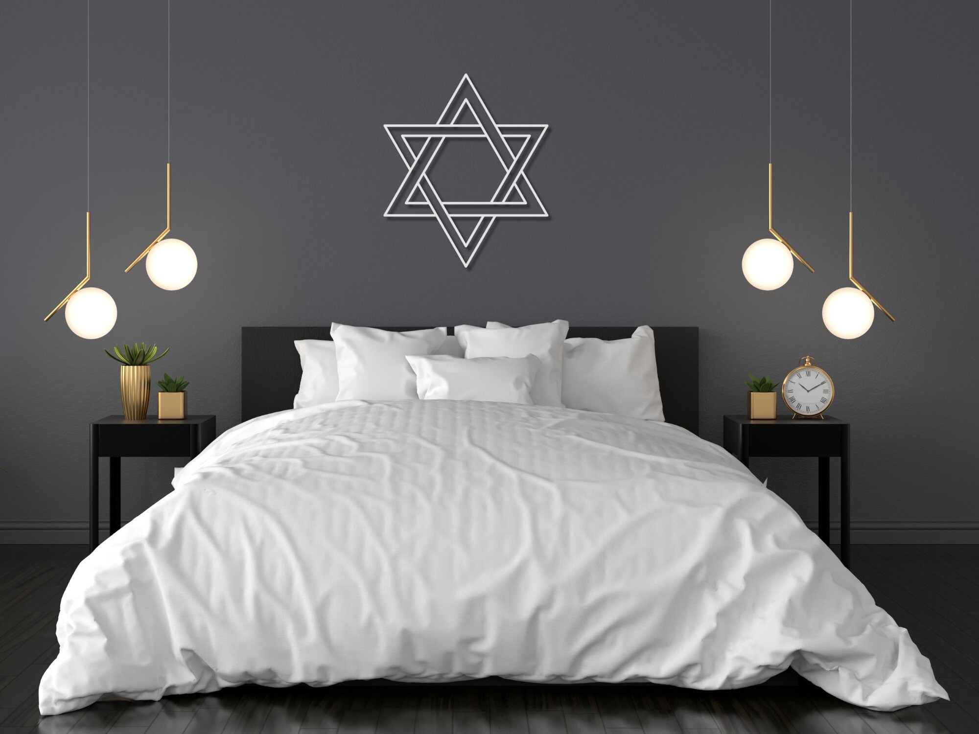 Star of David Metal Wall Art Hebrew Star Jewish Wall Decor Jewish Star