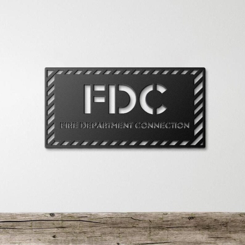 Fire Department Connection Metal Sign, FDC Sign, • Fire Signage FDC ...