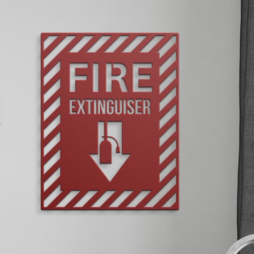 Fire Extinguisher Metal Wall Sign Signage for Fire Fire Etsy