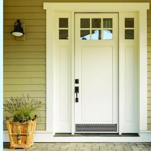 Door kick plate in Metal, 8x36 inch Steel front door kick plate, Chevron kick plates for doors, Steel metal door plate to protect your doors