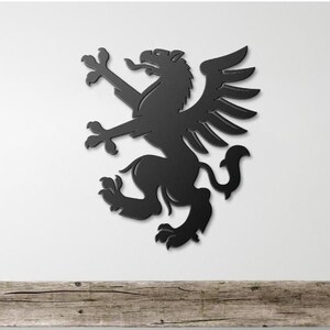 Griffin, Griffon Wall Art, Metal Wall Art, Gryphon Wall Decor, Mythical Animal, Living Room Wall Decor, Griffin wall art Greek Mythology