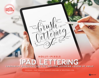 iPad Lettering Workbook and iPad Lettering Practice Sheets by Holly Pixels