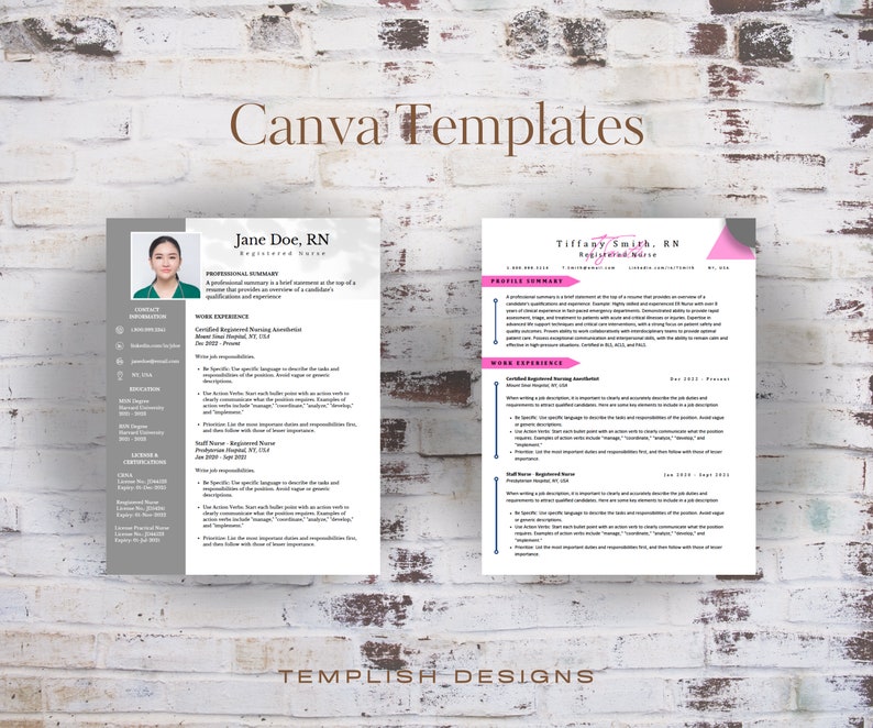 Canva Nurse Resume Templates Creative - Il 794xN.4852507287 6urk 