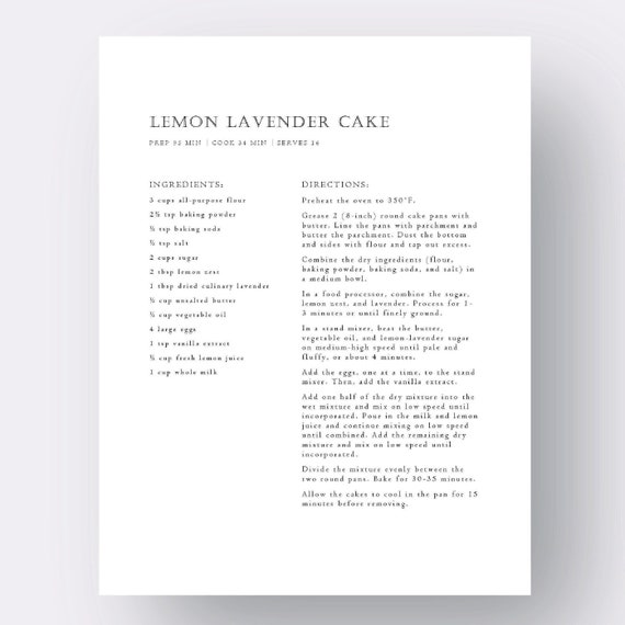 Recipe Book Template, Modern Farmhouse Style, Printable Recipe Binder, Family Cookbook Template, Editable Recipe Book, Recipe Template