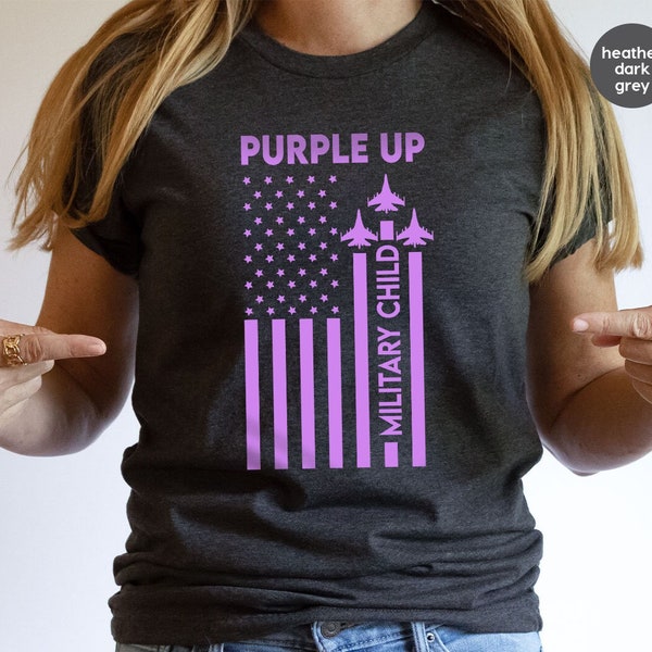 Purple Up Military Child Shirt, Military Kids Youth Shirt, Month Of The Military Children Toddler Shirt, Military Kids Gift