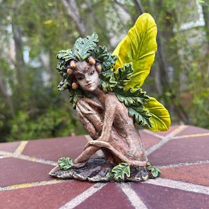 Fantasy figurine fairy Tree Elf Unique Decor Indoor Dryad fairy -Art Garden-Fairy Art-Mystery Art-Resin 5inch