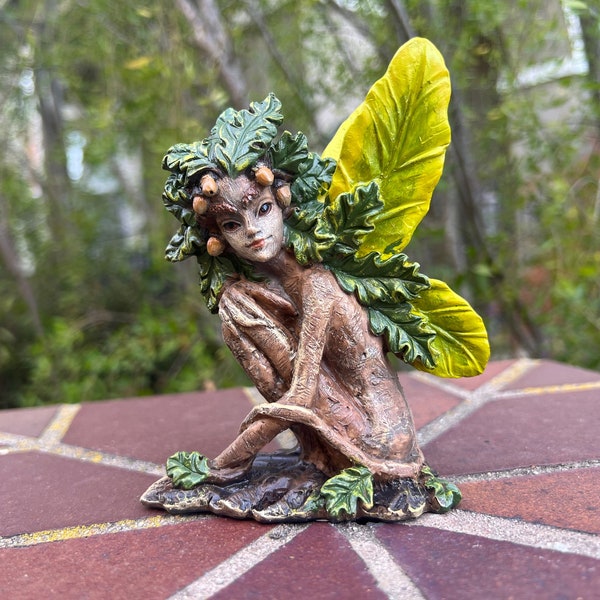 Fantasy figurine fairy Tree Elf Unique Decor Indoor Dryad fairy -Art Garden-Fairy Art-Mystery Art-Resin 5inch