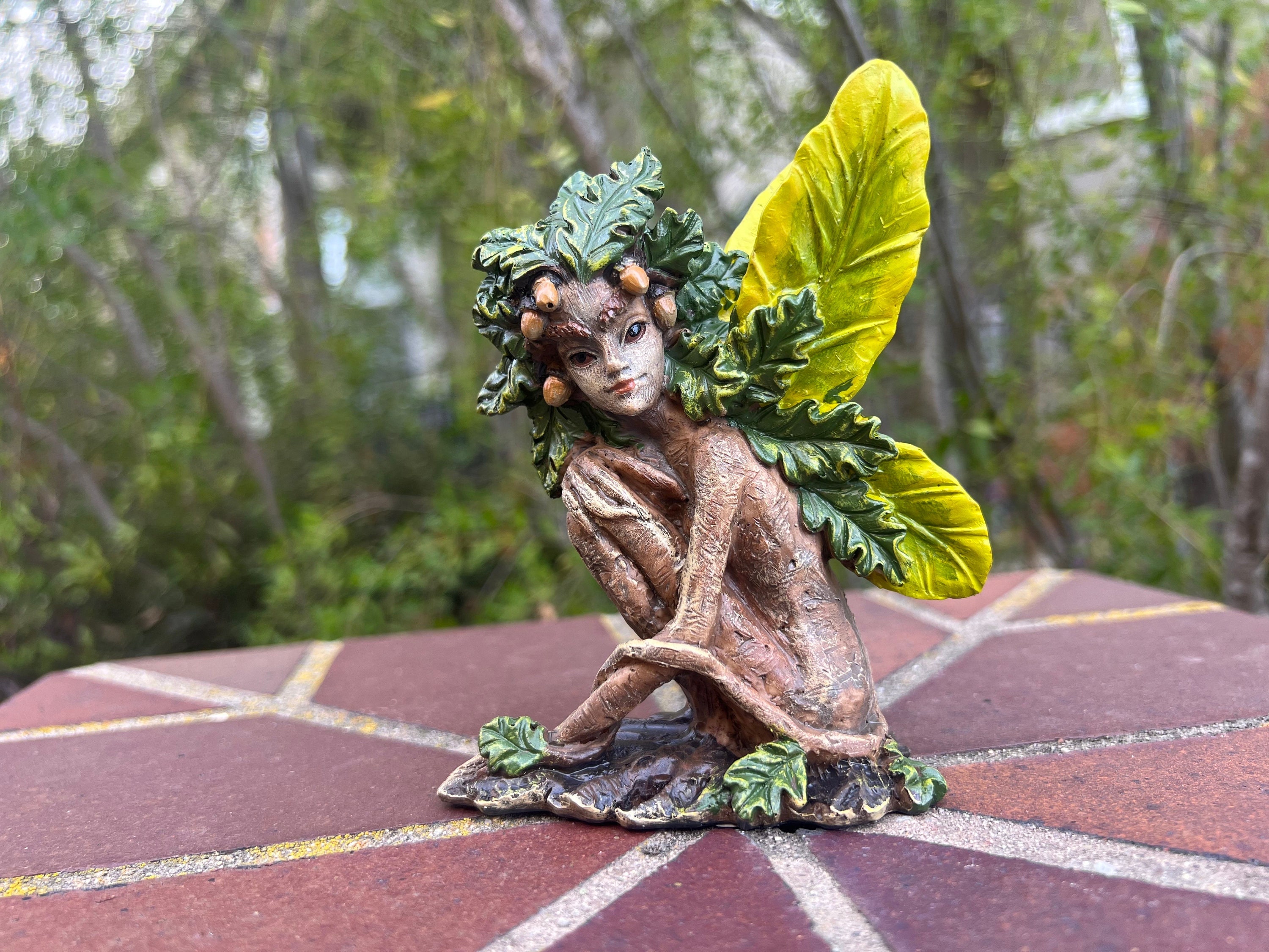 Gone Fishing Fairy, Fishing Fairy, Boy Fairy and Dog, Fairy Garden Figure,  Sitting boy Fairy, Fairy Garden Accessory, The Fairy Garden