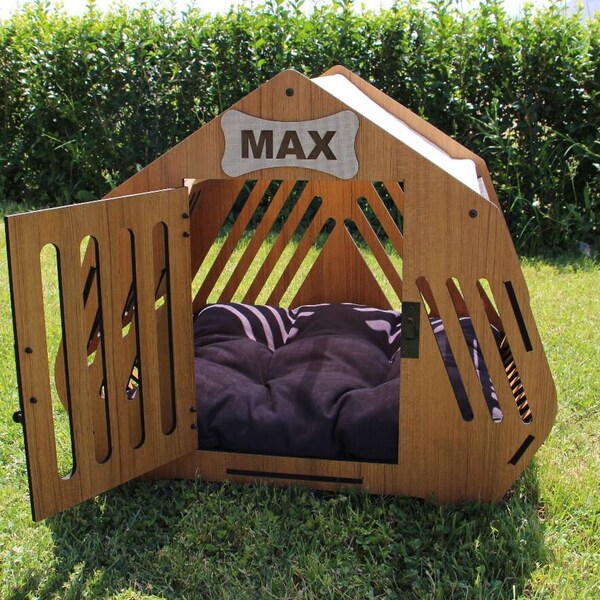 View of Shop Modern Dog Crate - Etsy