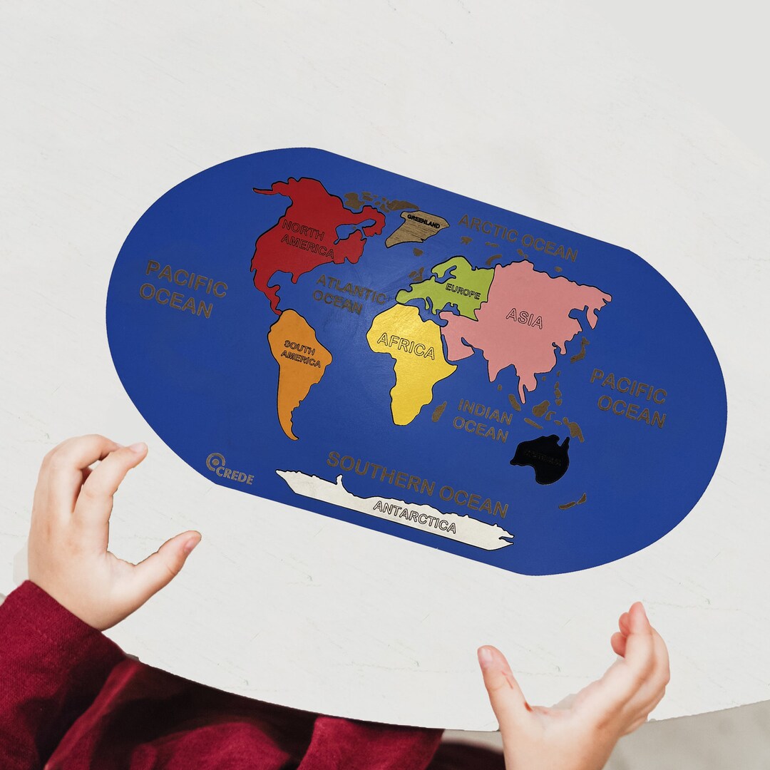 Kids world map gift for kids world map puzzle for kids etsy uk