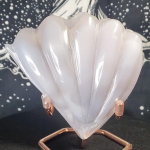 Druzy Agate Shell Carving