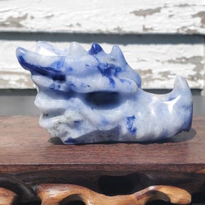 Blue Hackmanite Dragon Heads