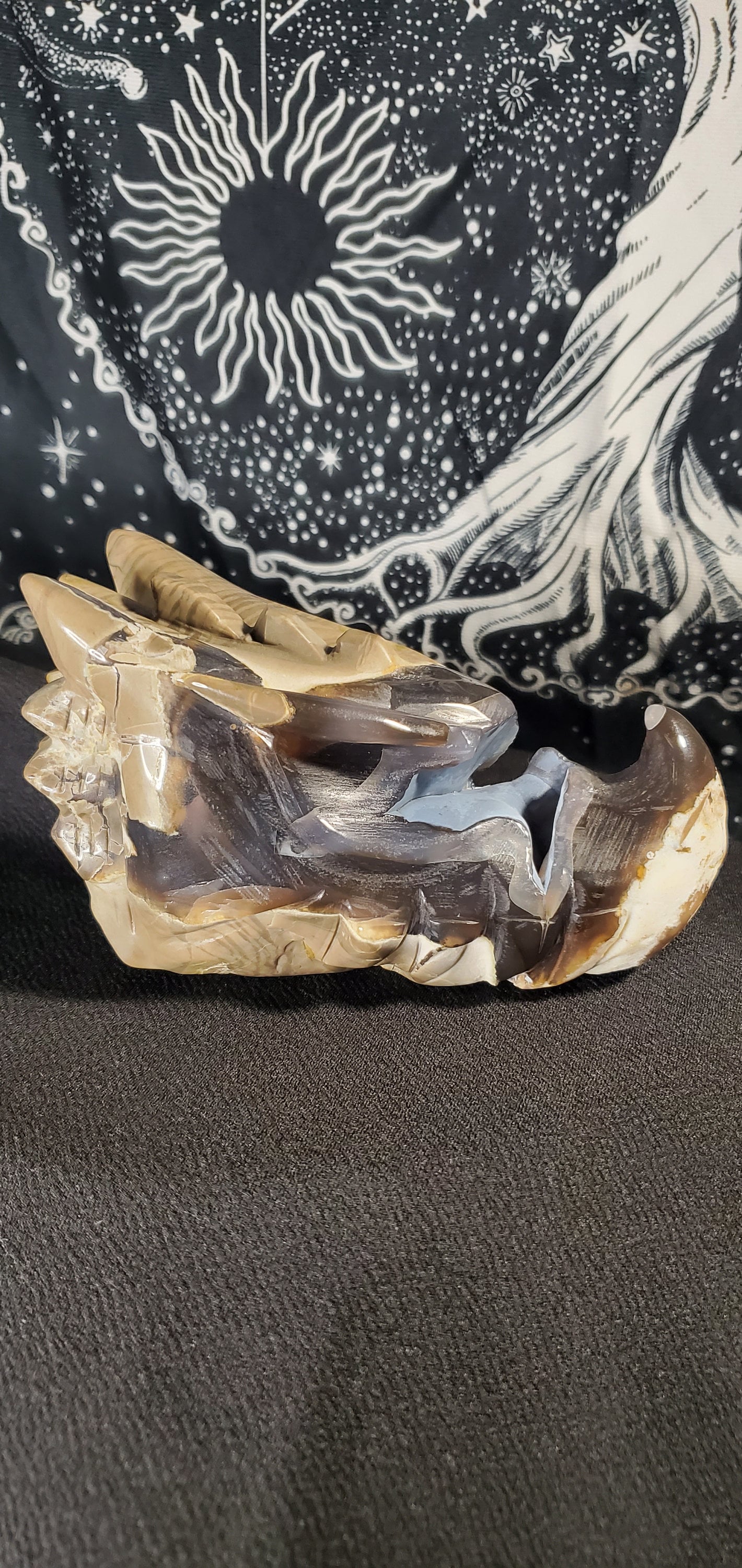 Volcano Agate Dragon Heads