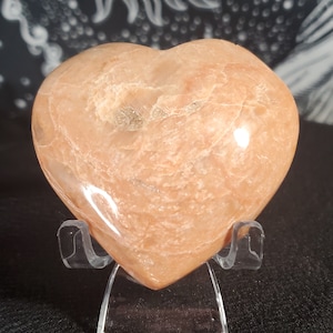 Peach Moonstone Heart