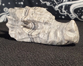 Picasso Jasper Dragon Head Carvings
