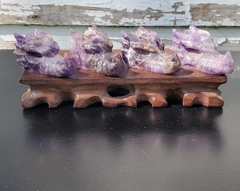 Dream Amethyst Dragon Heads