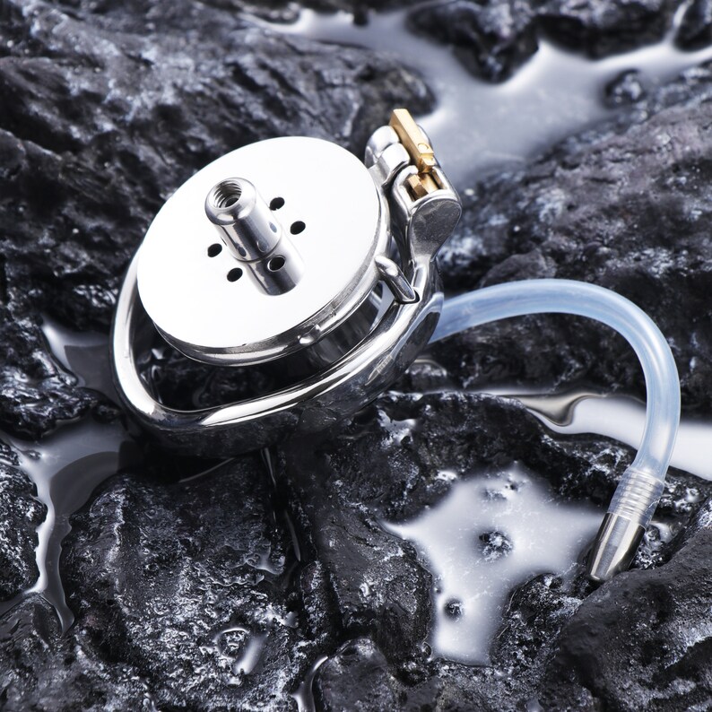 DIY Chastity Lock Cage Kit, Inverted Penis Cage With Dildo Head