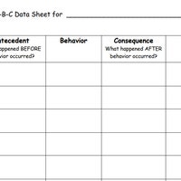 ABC Data Chart, ABC Data Sheet, Horizontal Data Sheet, Data, IEP ...
