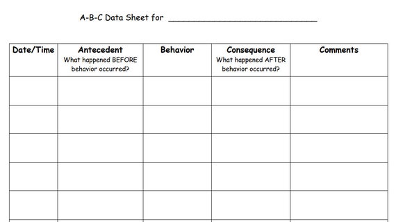 Abc data chart abc data sheet horizontal data sheet data etsy canada