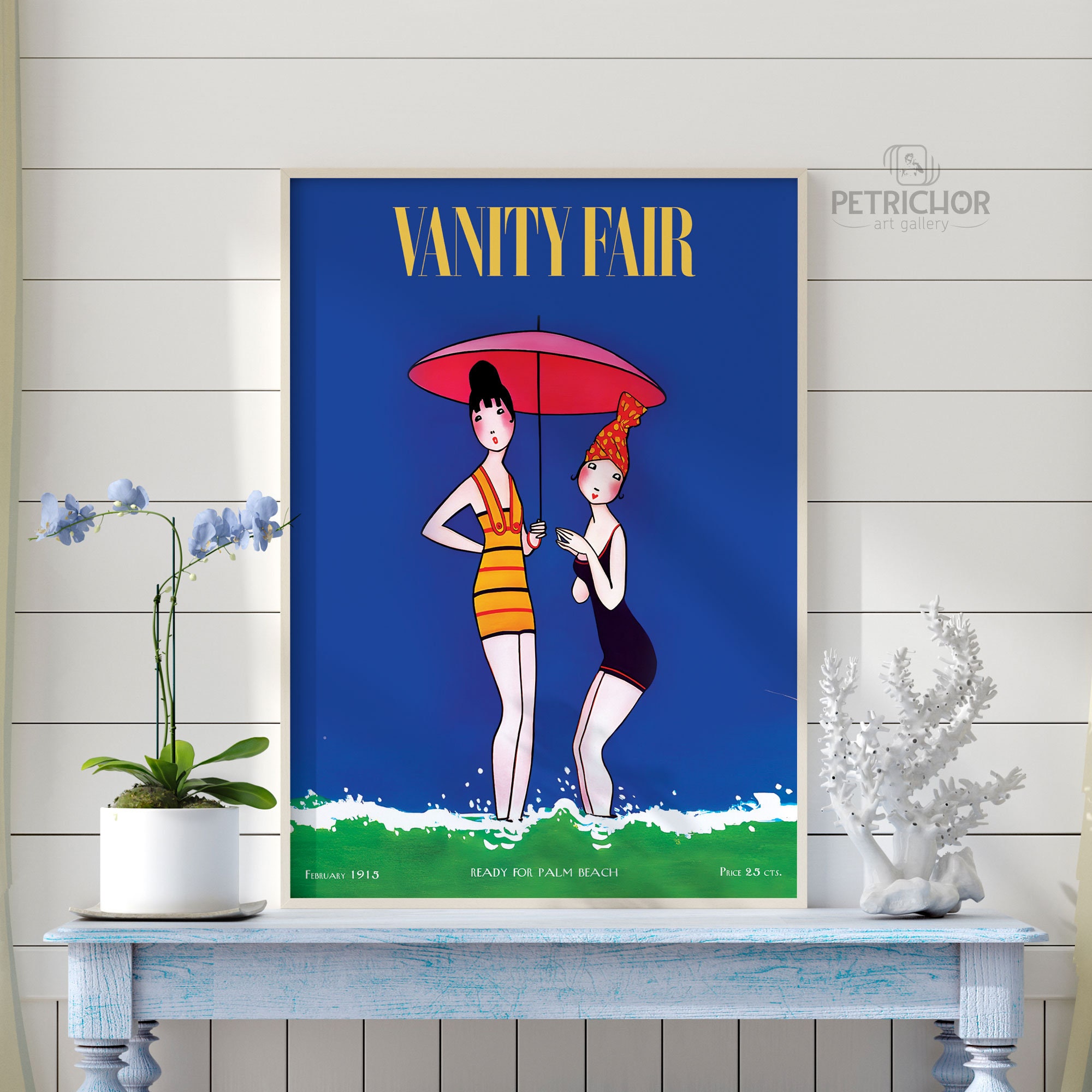 1920's USA Vanity Fair Magazine Cover (detail) | Large Solid-Faced Canvas Wall Art Print | Great Big Canvas