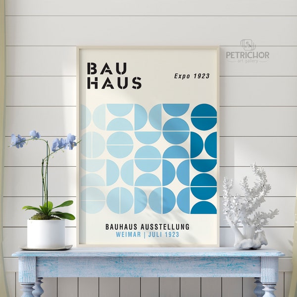 Bauhaus Poster, Vintage Poster, Aussttellung Weimar, Bauhaus Decor, Wall Art, Retro Home Decor, Bauhaus Wall Art, Mid Century Print