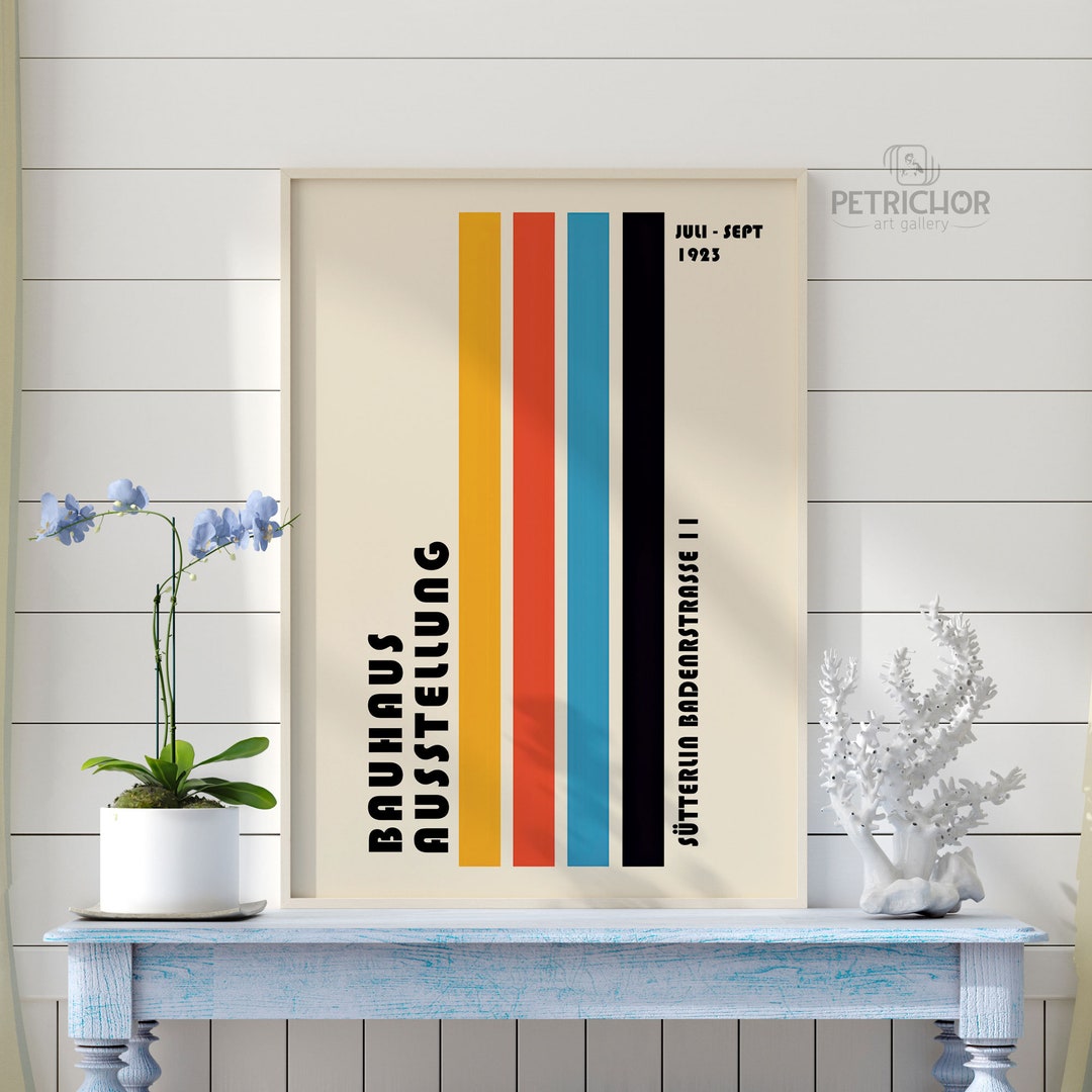 Bauhaus Ausstellung Art mural Bauhaus Impression premium - Etsy France