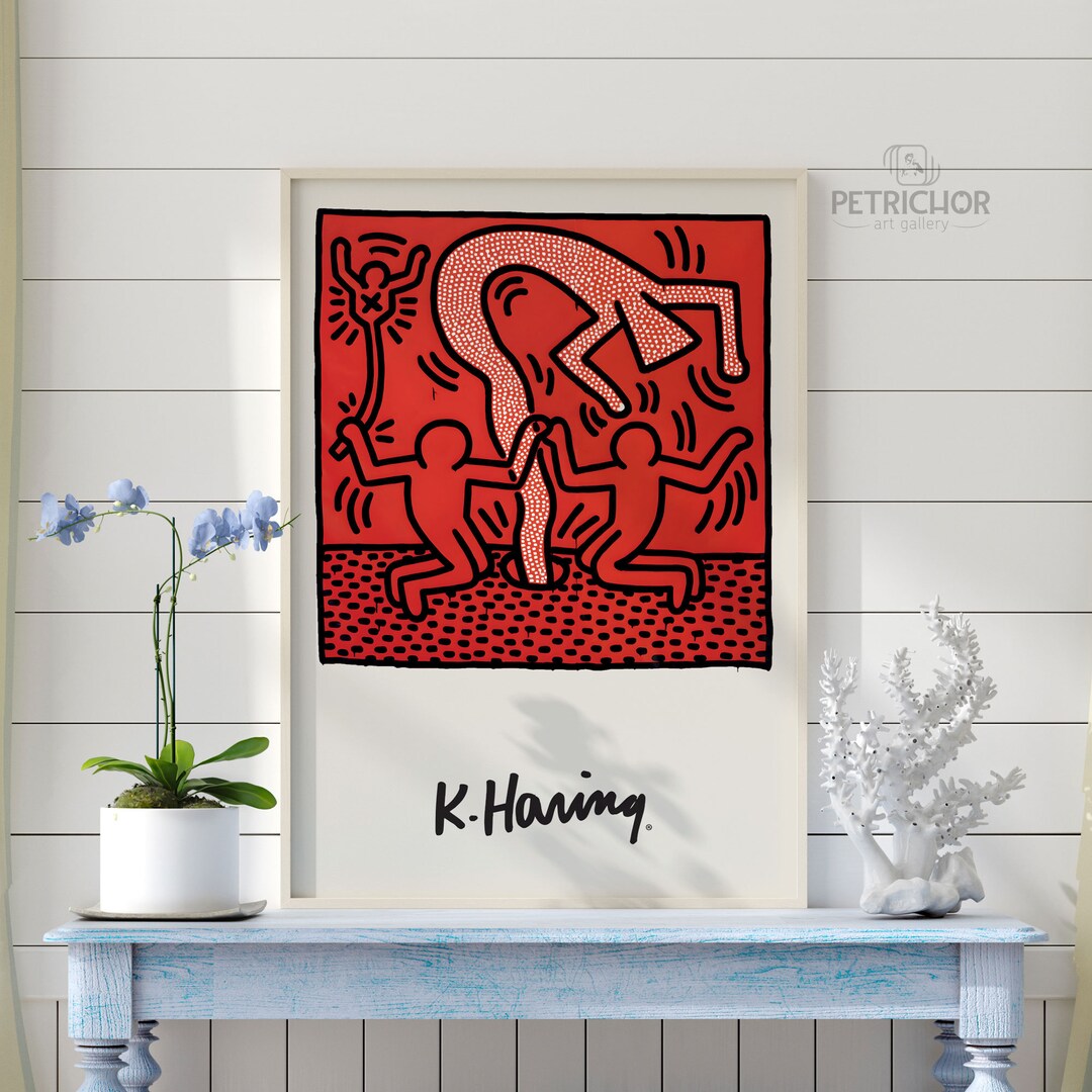 Keith Haring Print, Street Art, Exhibiton Poster, Graffiti Street Art