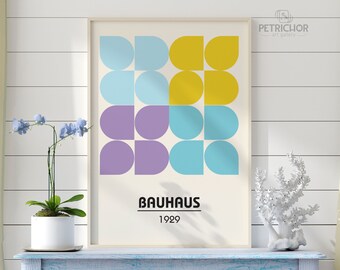 Bauhaus Wall Art, Mid Century Print, Retro Home Decor, Architectural Wall Decor, Modern Bohemian, Vintage Poster, Ausstellung