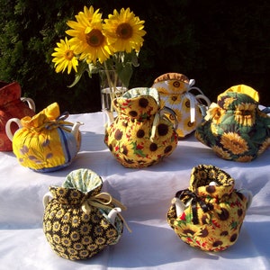 Lovely sunflower themed teacozies with free surprise gift