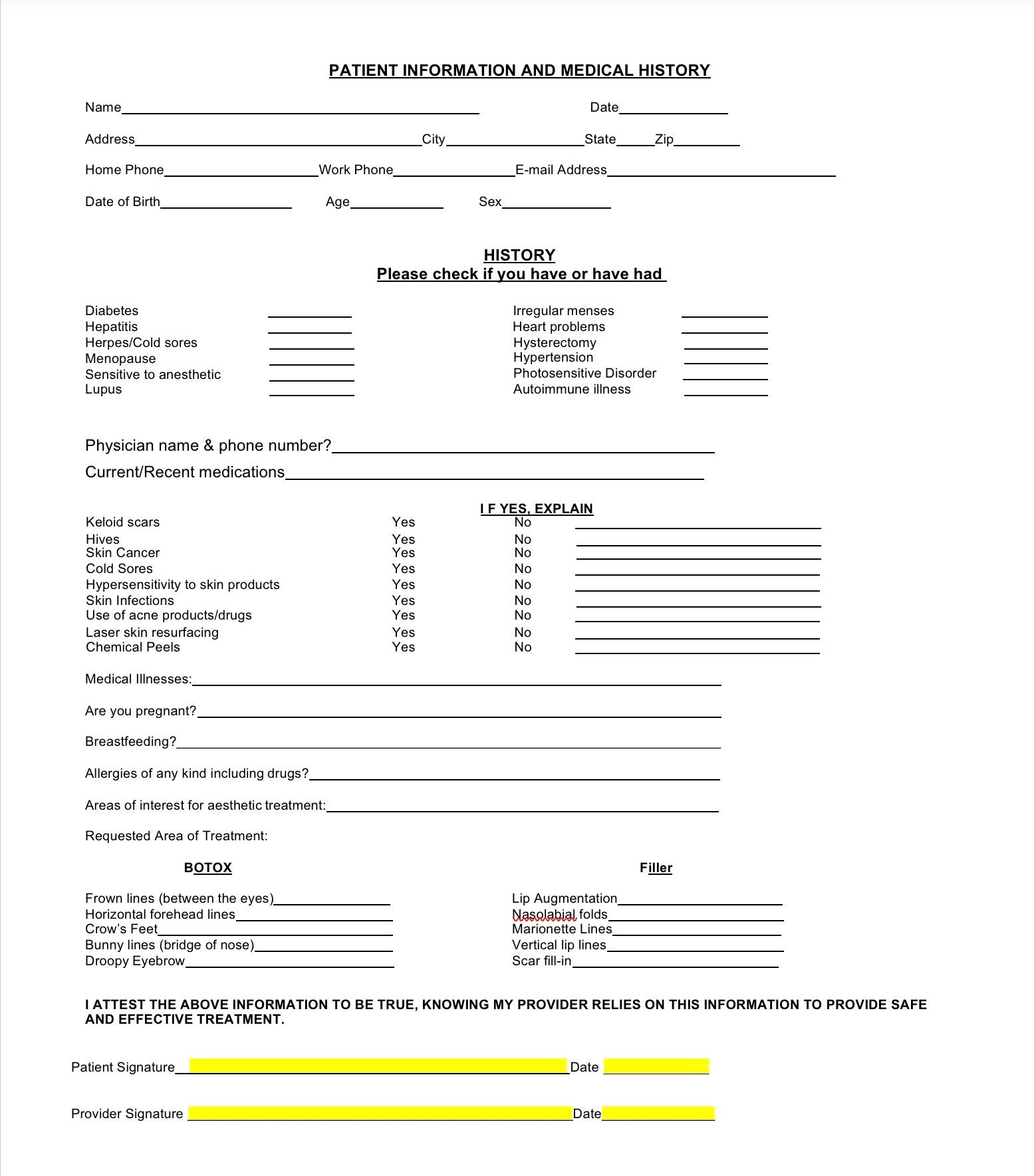 Botox/dysport &amp; Filler Consent Forms - Etsy UK